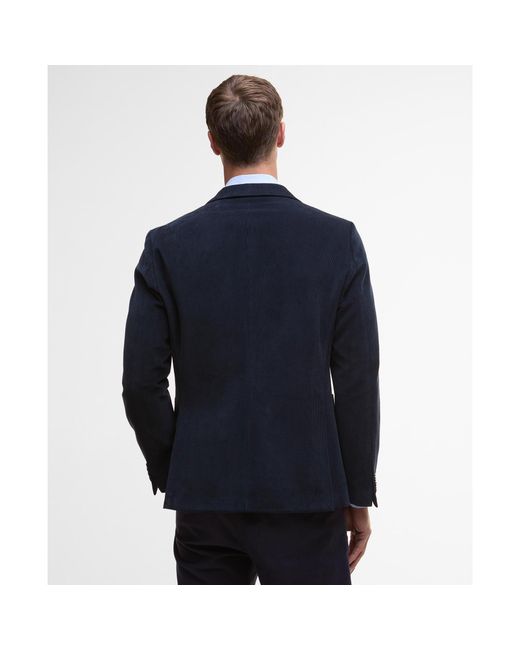Barbour Blue Wallington Corduroy Long Sleeve Blazer for men