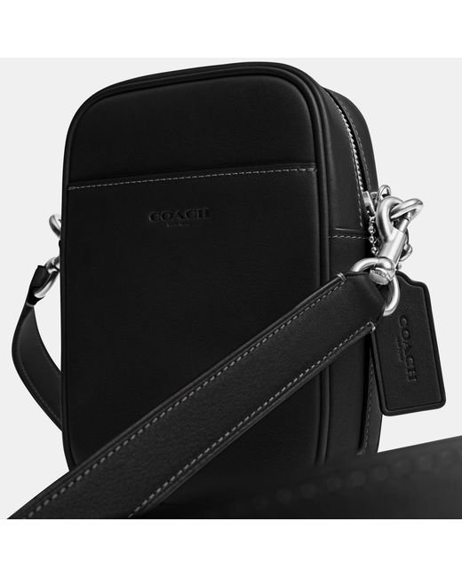 COACH Black Hitch Leather Cross Body Bag