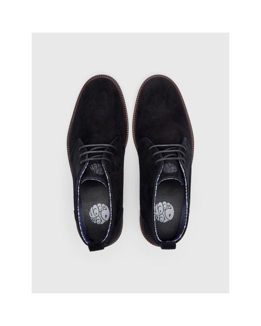 Pretty Green Black Handley Chukka Boots for men