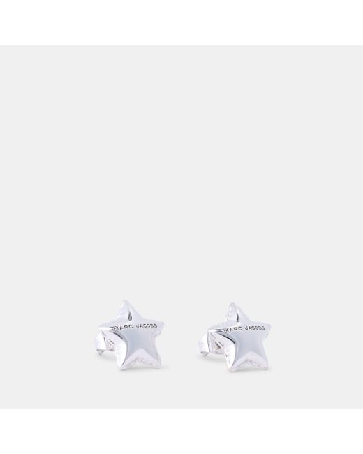 Marc Jacobs White Balloonstar Er Stud Earrings