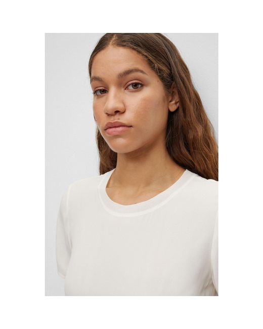 Boss White Ilyeana Regular Fit T-Shirt