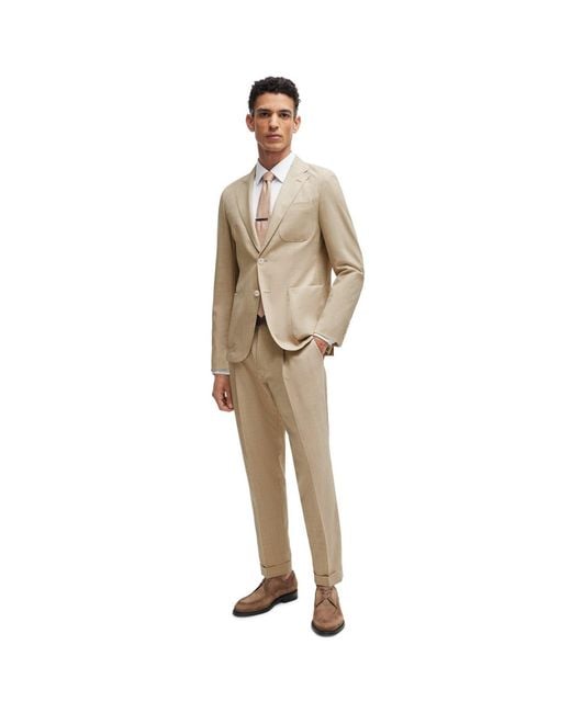 Boss Natural Hbc Lheston 2 Pcs 242 Camel Suit for men