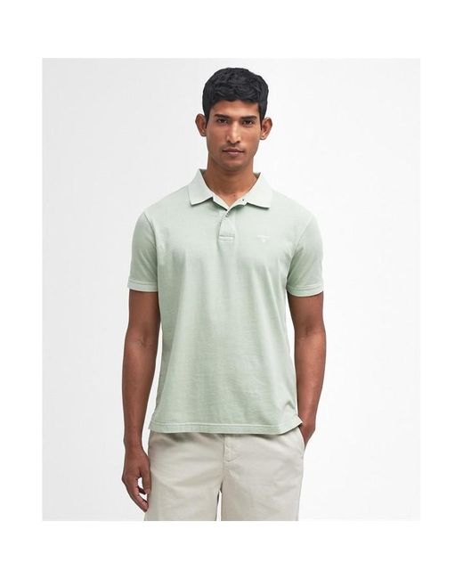Barbour Green Terra Dye Polo Shirt for men
