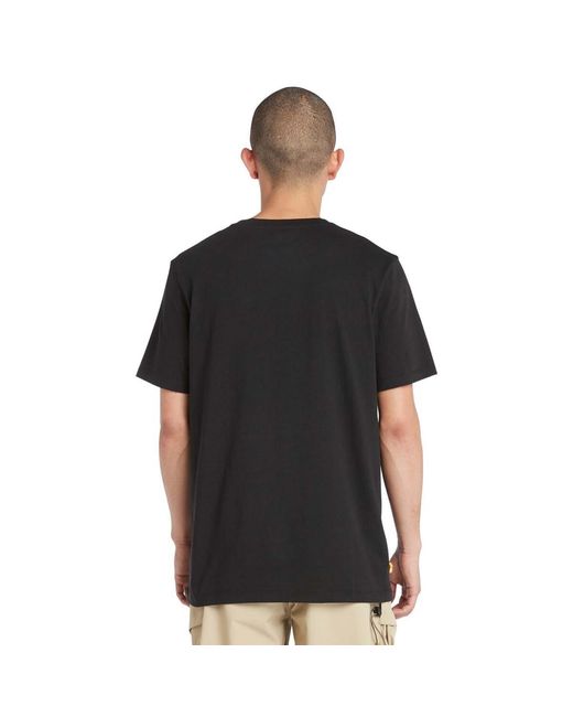 Timberland Black Northwood Tree Logo Short Sleeve T-Shirt for men