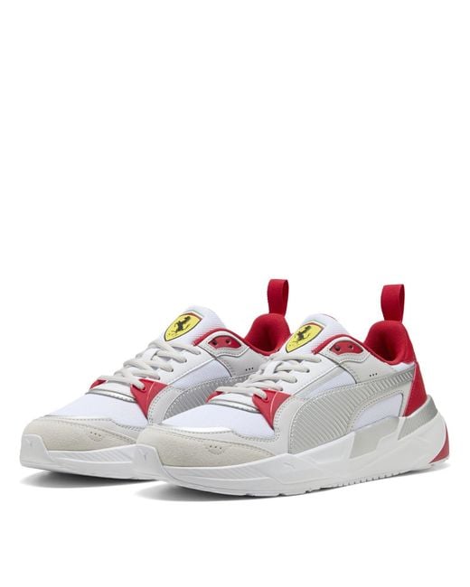 PUMA White Ferrari Trinity 2 Low-Top Trainers for men