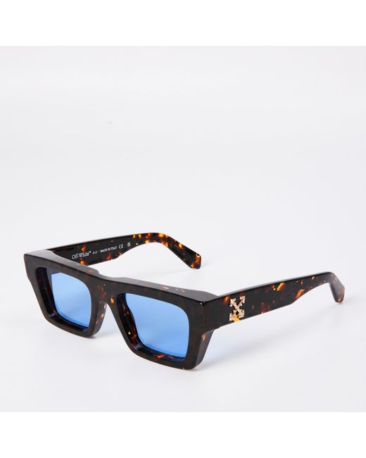 Off-White c/o Virgil Abloh Blue Oregon Square Sunglasses