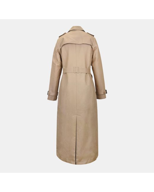 Jack Wills Natural Jw Maxi Trench Water Resistant Cotton Long Sleeve Short Puffer Jacket