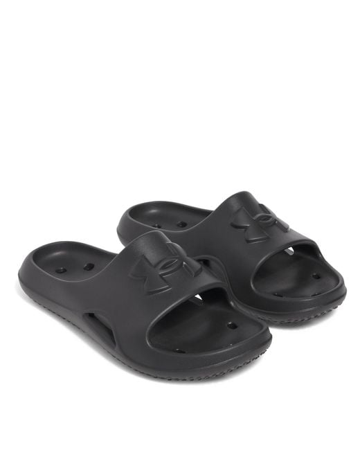 Under Armour Black Locker Pool Sliders for men