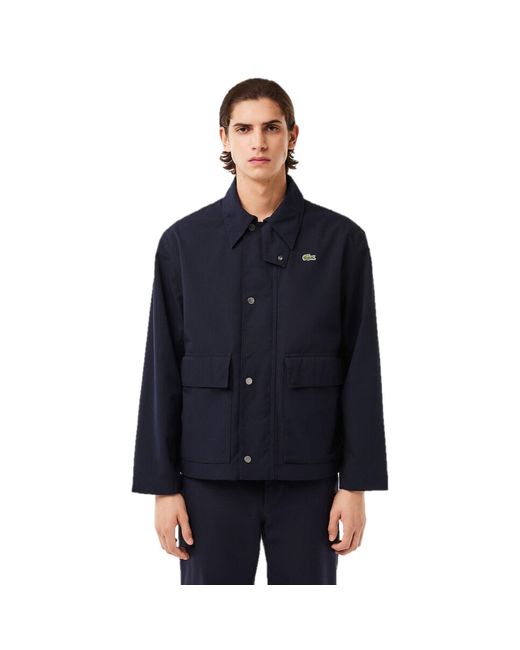 Lacoste Blue Weather Resistant Parka for men