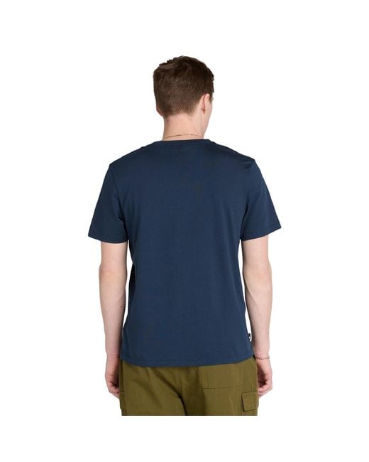 Timberland Blue Kennebec River Linear Logo Short Sl for men