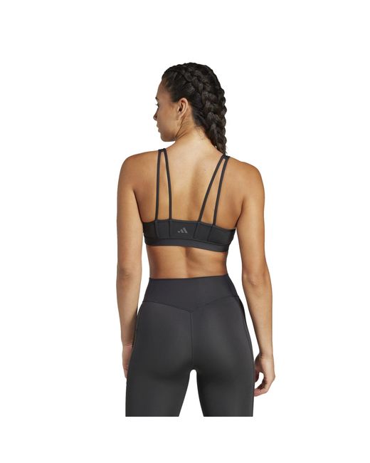 Adidas Blue Medium Impact Non Wired Sports Bra