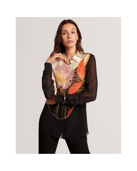 Ted Baker Black Long-Sleeve Blouse
