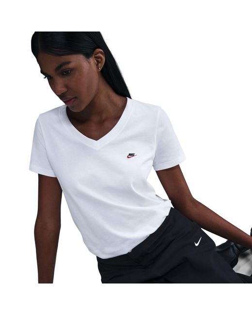 Nike White Club V T-Shirt