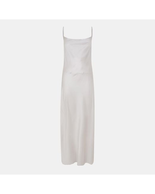 AX Paris White Satin Cowl Neck Midi Dress