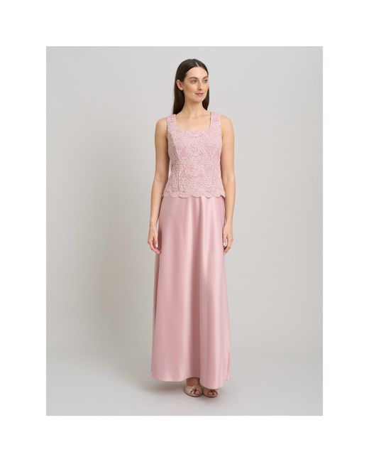 Gina Bacconi Pink Marilou Lace & Satin Dress & Jacket