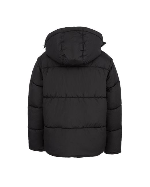 Slazenger 1881 Black Multiway 4-In-1 Detachable Hood Long Sleeve Puffer Jacket
