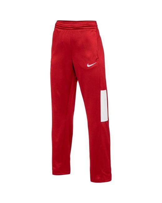 Nike red sweatpants womens sales