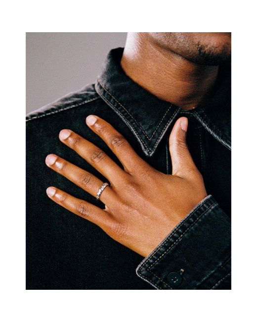 Twojeys Metallic Star Studded Band Ring for men