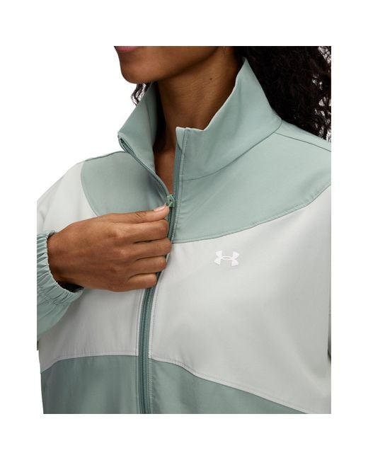 Under Armour Blue Rival Woven Jacket Clay Titanium