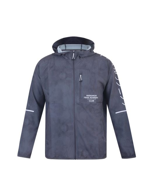 Karrimor Blue Weather-Resistant Reflective Long Sleeve Full Zip Slim Fit Performance Running Jacket for men