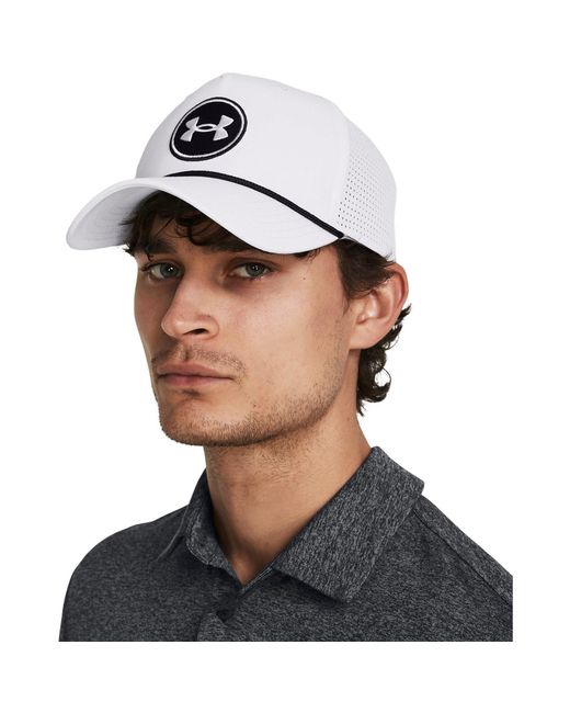 Under Armour White Drive Rope Golf Cap for men
