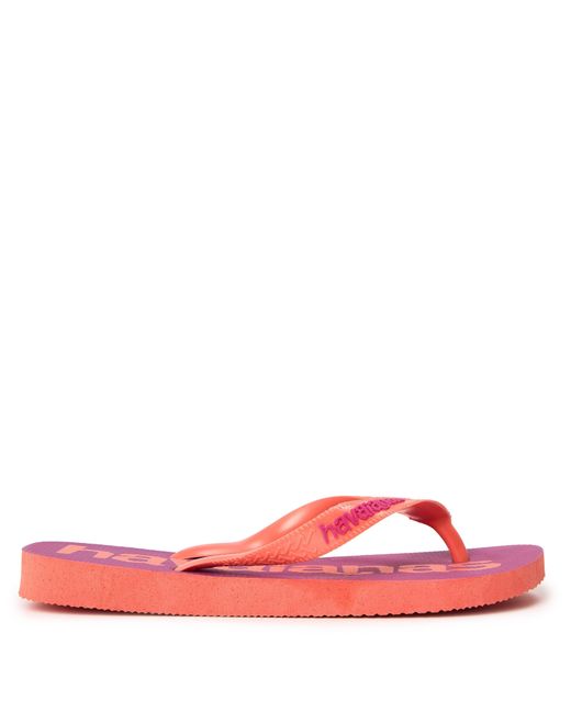 Havaianas Pink Top Logomania Ruby Flip Flops