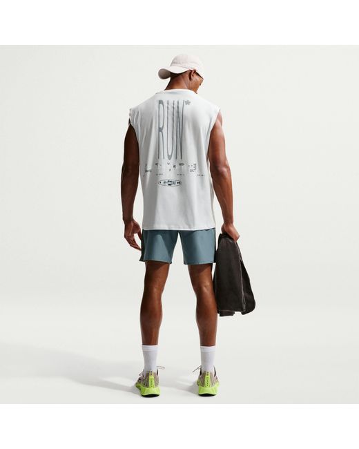 Nike Blue Miler 7 Performance Running Shorts for men