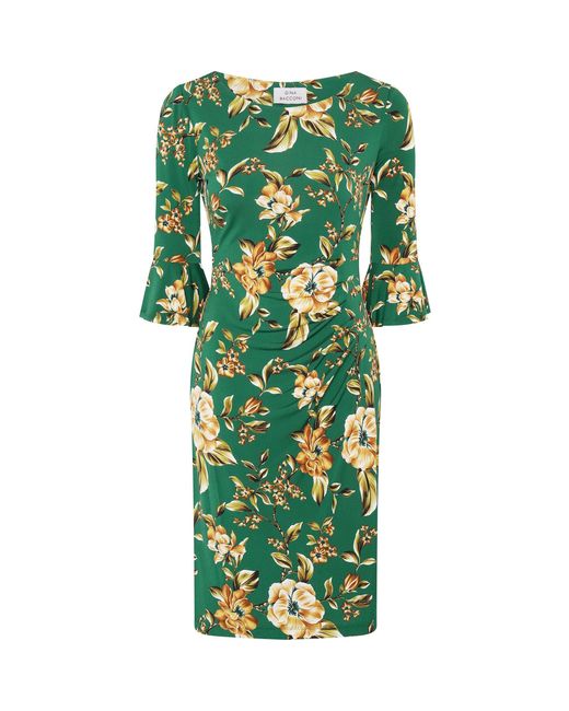 Gina Bacconi Green Yasmine Floral Dress