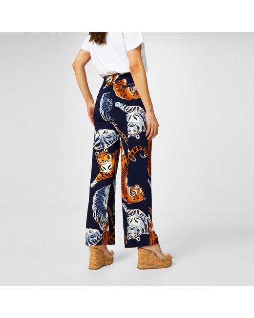 Biba Blue Wide Leg Trouser