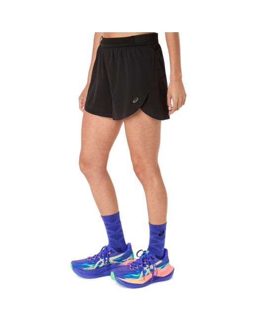 Asics Blue Metarun Split Shorts Running Short