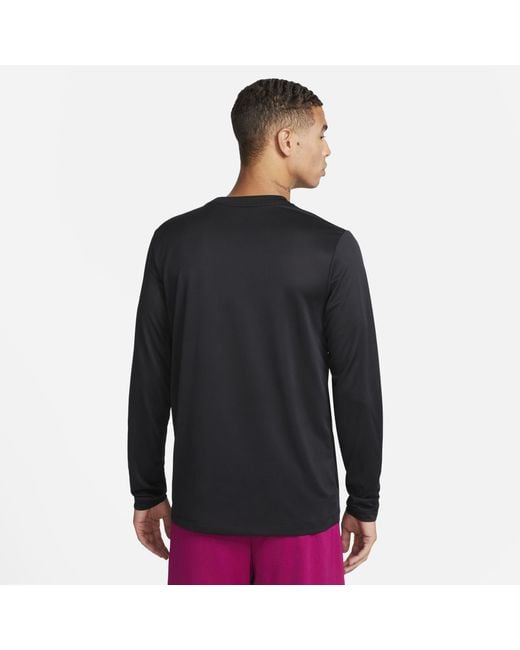 Nike Black Dri-Fit Legend Long-Sleeve Fitness Top for men