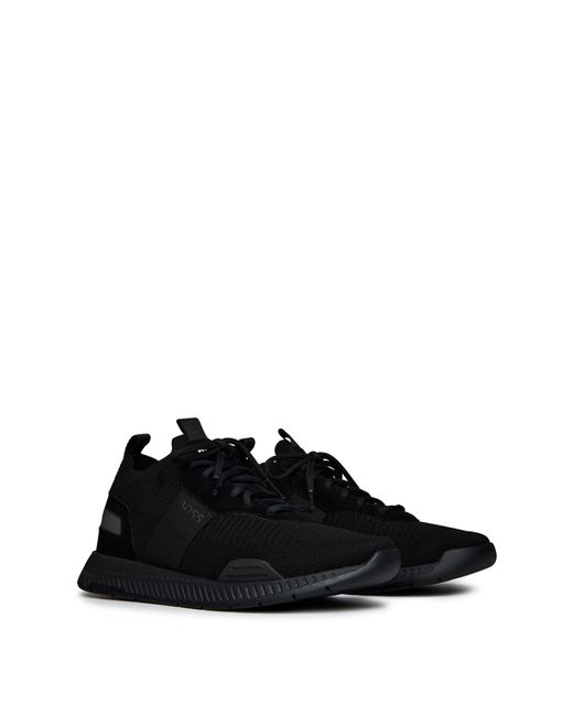 Boss Black Titanium Runn Knit Trainers for men