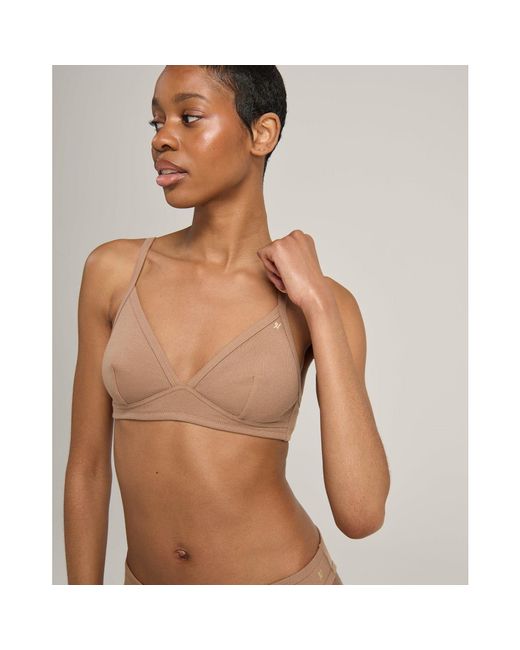 Nudea Brown Easy Does It Bralette Organic Cotton