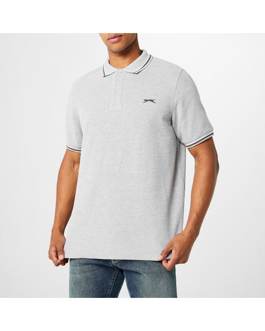 Slazenger 1881 White Tipped Polo Shirt for men