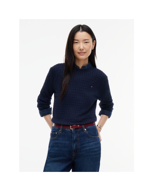 Tommy Hilfiger Blue Tommy Cocbl Fne Knit Ld64