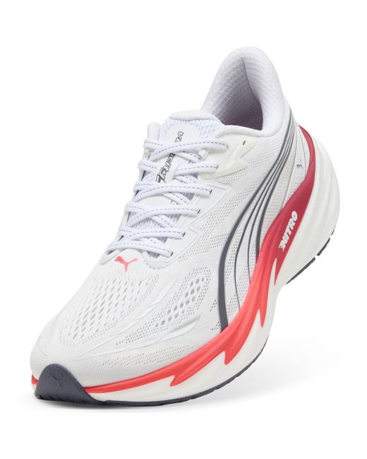 PUMA White Velocity Nitro 5 Road Running Shoes for men