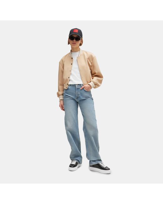 HUGO Black Lyssa Tenn Platform Trainers