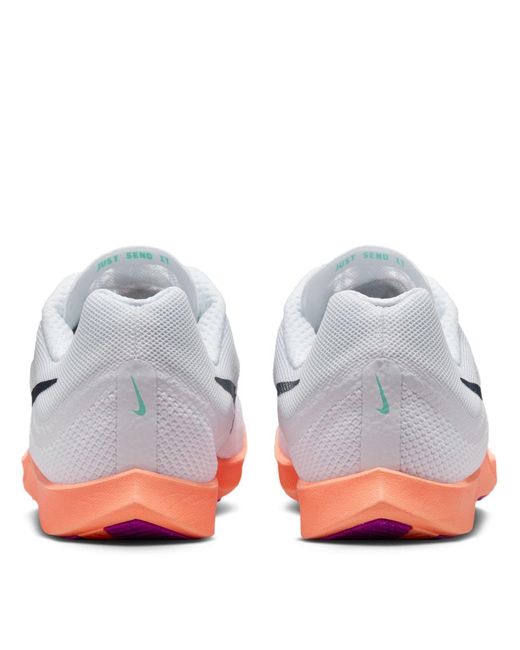 Nike White Zoom Rival Distance Track Running Spikes for men