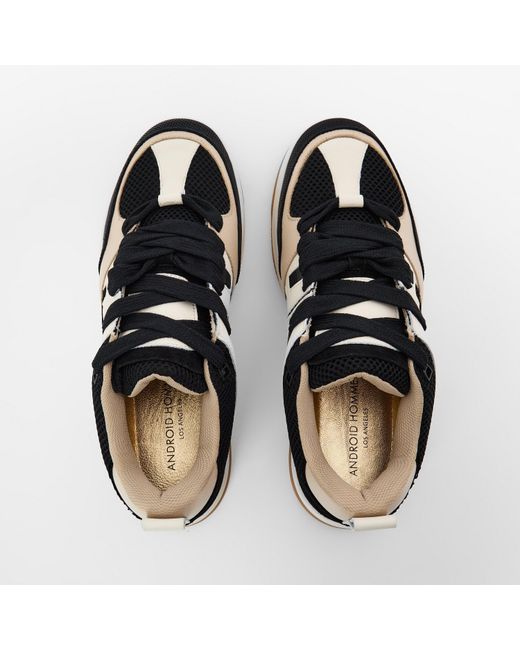 Android Homme Black Skate Padded Chunky Trainers for men