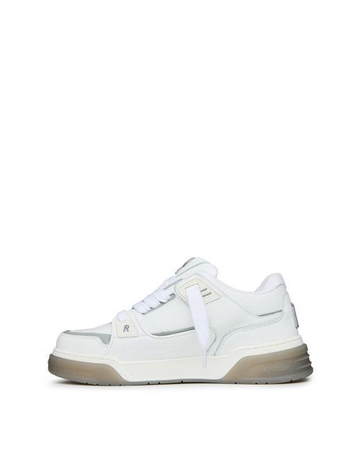 Represent White Rep Studio Premium Leather Mid-Top Sneaker for men