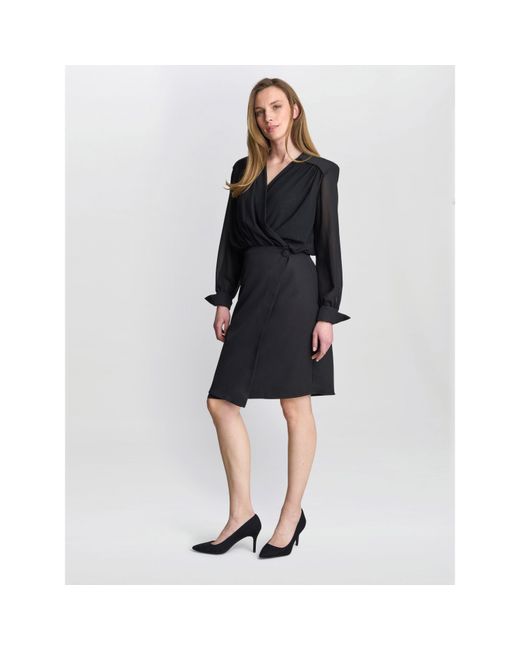 Gina Bacconi Black Rae Sequin Jersey Dress