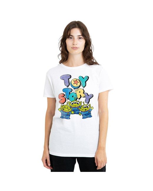 Disney White Toy Story Alien Balloons T Shirt