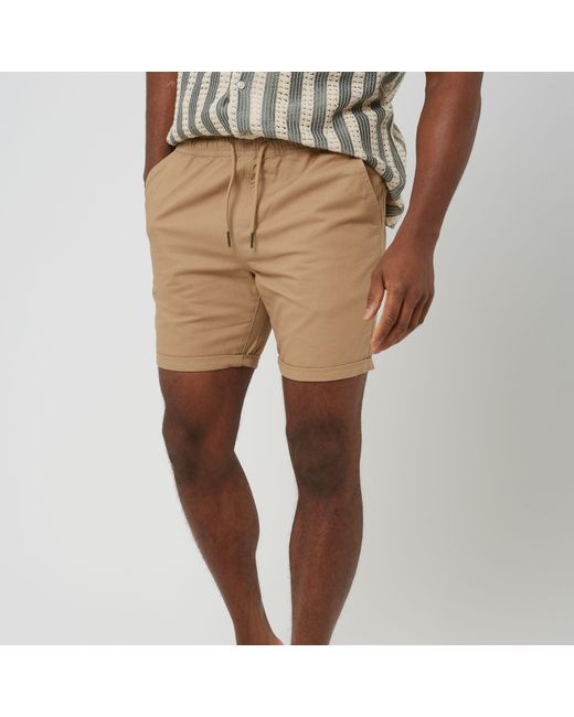 Brave Soul Natural Cotton Twill Chino Shorts for men