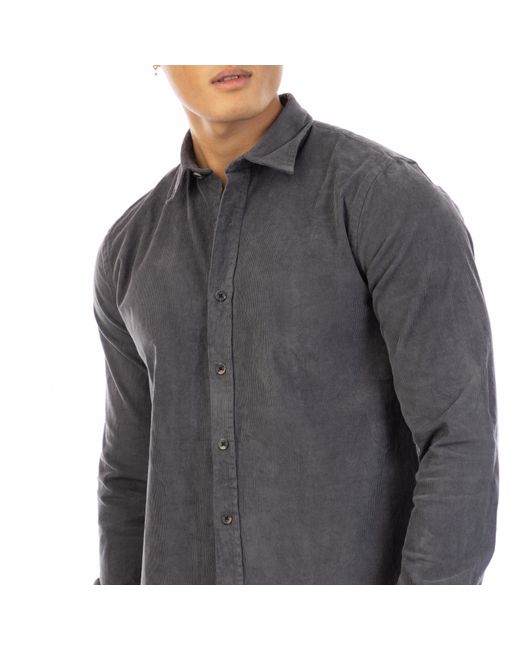 Peter Werth Gray Bramford Long Sleeve Plain Shirt for men