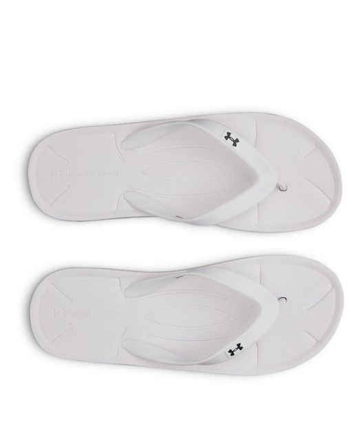 Under Armour White Pool Sliders for men