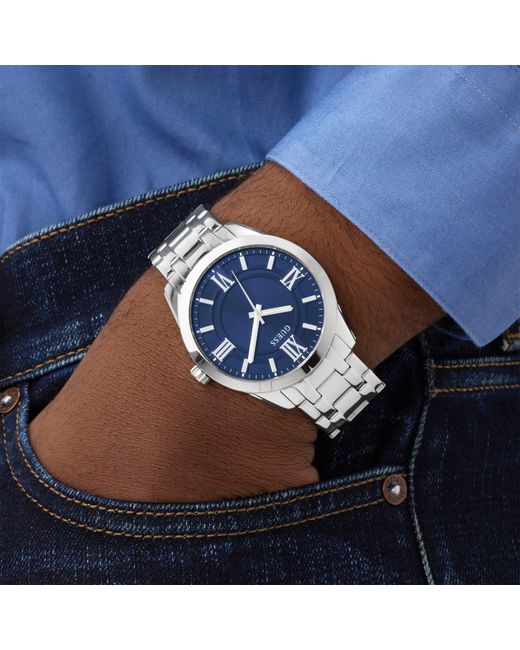 Guess Blue Elliot Boxset Quartz Analogue Watch for men