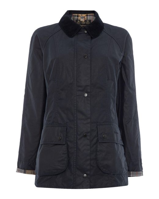 Barbour Blue Beadnell Waxed Jacket