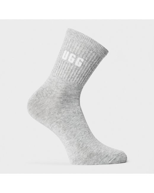Ugg White Quinlin Quarter Socks
