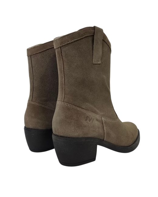 Jack Wills Green Jw Dalida Suede Calf Chunky Heel Hiker Boots