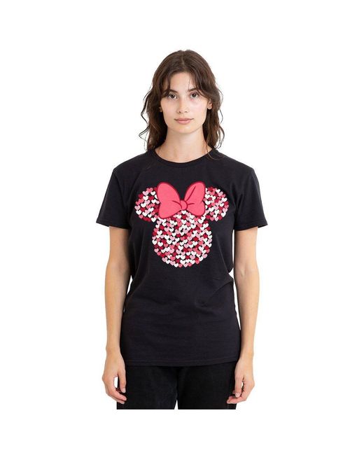 Disney Black Minnie Mouse Valentines Day Heart Ears Silhouette